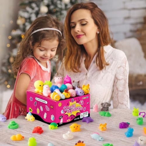 30 Pack Squishy Toys for Kids, Mini Mochi Squishies, Cute Kawaii Animal Squishy Pack, Soft Fidget Toys, Sensory Squeeze Toys, Party Favors, Goodie Bags Stuffers for Kids, Classroom Prizes