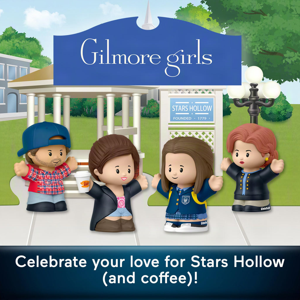 Little People COLLECTOR Gilmore Girls TV Show Special Edition Set for Fans, 4 Character Figures in a Display Package ​(Amazon Exclusive)