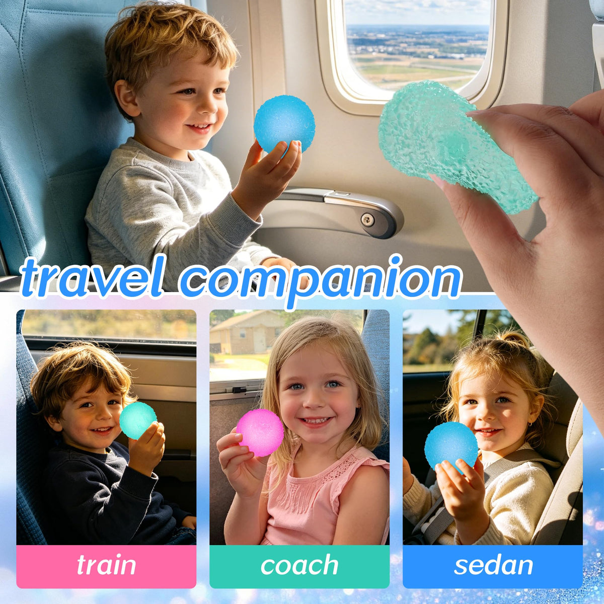 3pcs Squishy Textured Stress Balls Silky Fidget Toys for Anxiety Relief