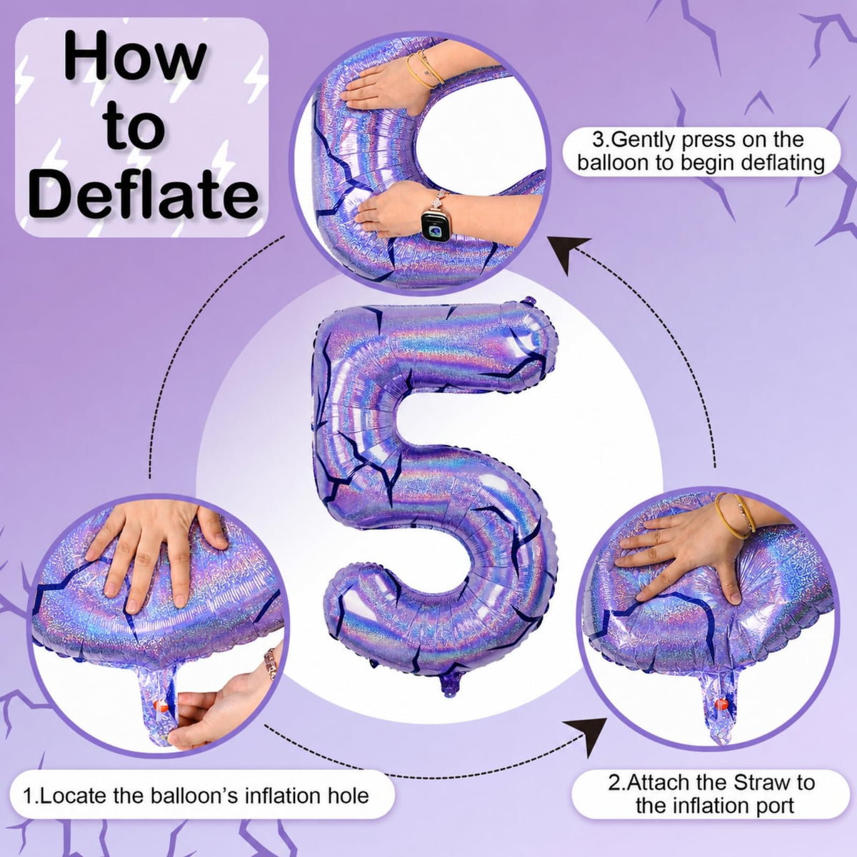 40'' Purple K-pop Number 5 Balloon for Girl 5th Birthday Party Decoration | Pastel Purple Number 5 Foil Balloon, Self Inflating, Girls Kid Birthday Party Anniversary Party K-pop Music Theme Party Decor