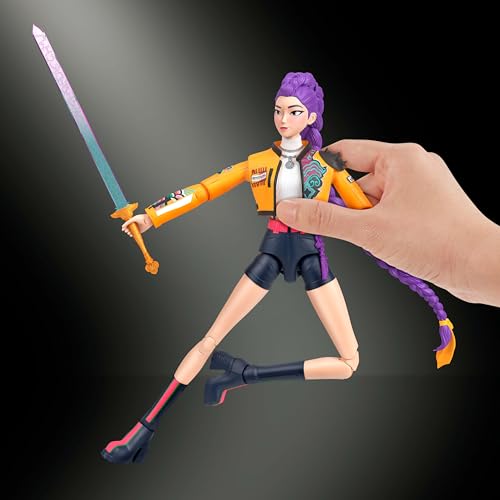 Mattel Kpop Demon Hunters HUNTR/X Rumi 6-inch Action Figure | Wearing “How It’s Done” Look, Sword, Food-inspired Accessories, Swappable Faces & Hands​, 21 Points of Articulation