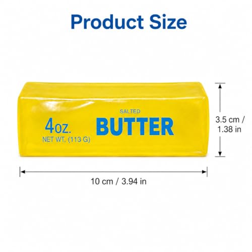 Coconut Oil Butter Squishy Toy, Butter Stick Stress Relief Squeeze Toy, Non-Rebound Moldable Sensory Fidget Toy, Soft Jelly Squishy Desk Toy for Teens Adults
