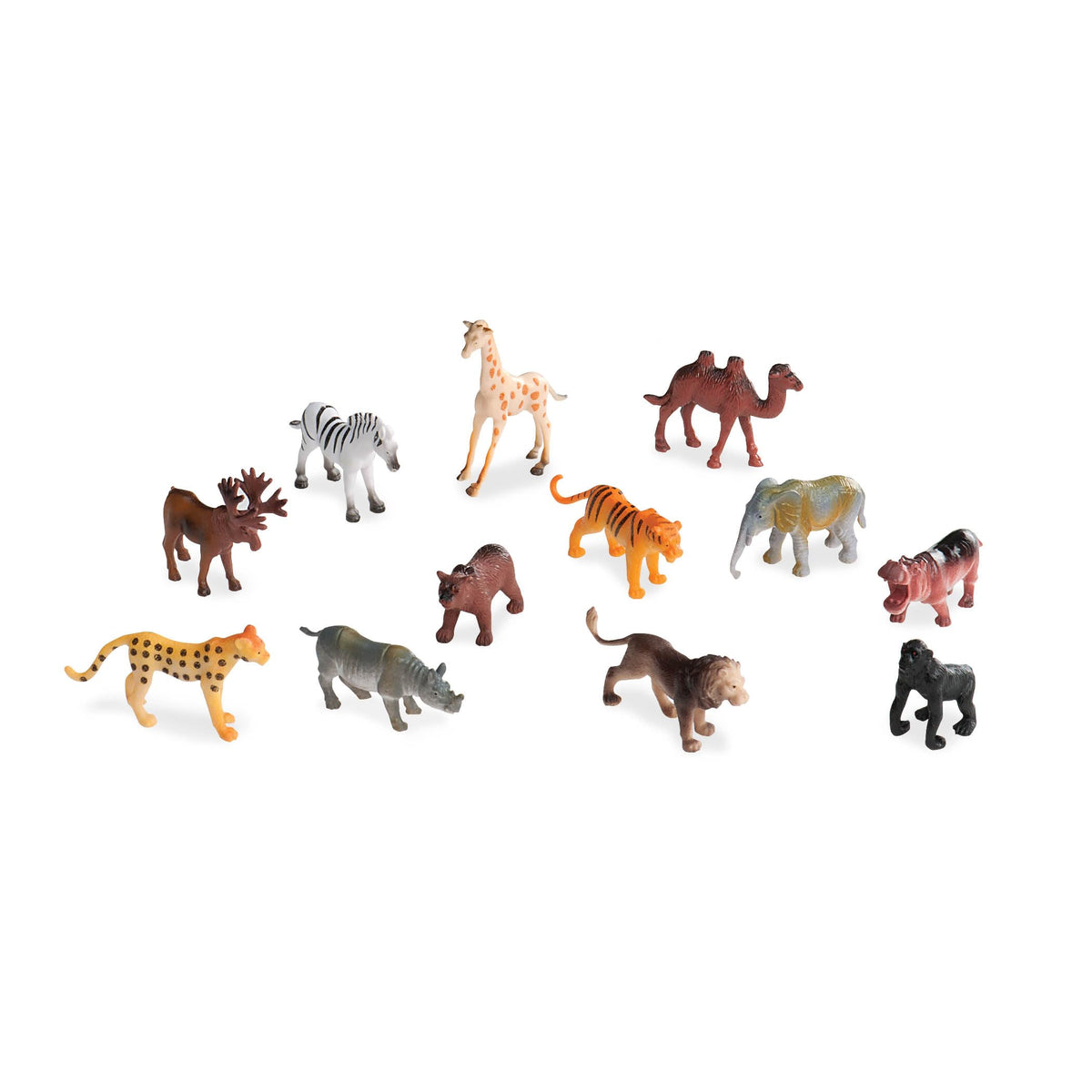 Terra by Battat Wild Animal Figurines Tube, 60 Mini Safari Figures, Animals | 60 realistic mini wild animal figures in a portable tube for pretend play, crafts, dioramas, sensory bins, Animals, 3+ Years