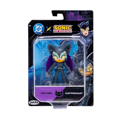 DC X Sonic Collectable 2.5 Inch Scale Action Figures Knuckles Silver Rouge Dr. Eggman Featuring Multiple Points of Articulation for Action-Packed Posing