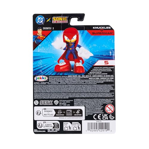 DC X Sonic Collectable 2.5 Inch Scale Action Figures Knuckles Silver Rouge Dr. Eggman Featuring Multiple Points of Articulation for Action-Packed Posing