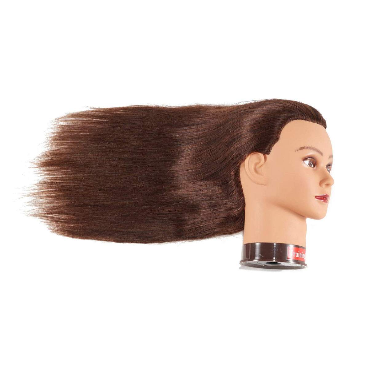 20-22" Female 100% Human Hair Mannequin Head for Hairdresser | Traininghead Hair Styling Braiding Cosmetology Manikin Doll Head Training Model Practice Head with free Clamp