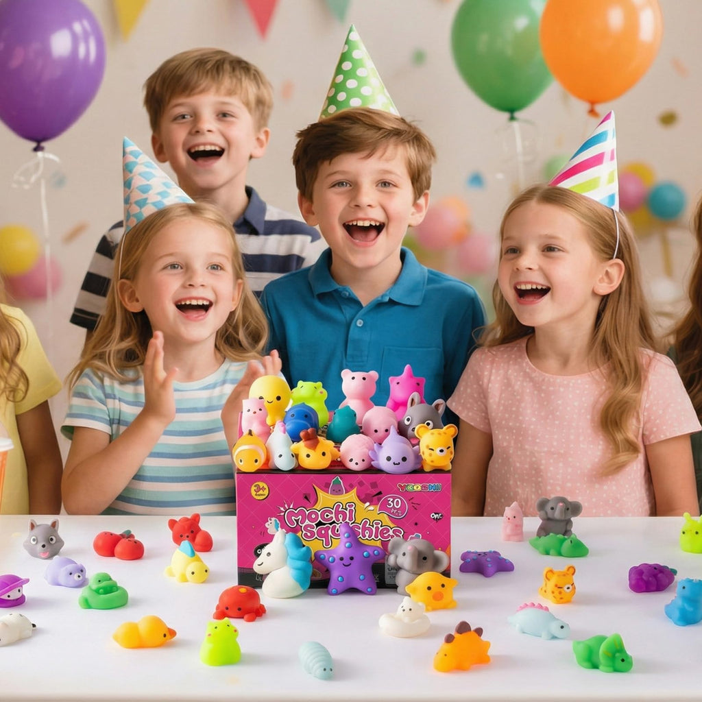30 Pack Squishy Toys for Kids, Mini Mochi Squishies, Cute Kawaii Animal Squishy Pack, Soft Fidget Toys, Sensory Squeeze Toys, Party Favors, Goodie Bags Stuffers for Kids, Classroom Prizes