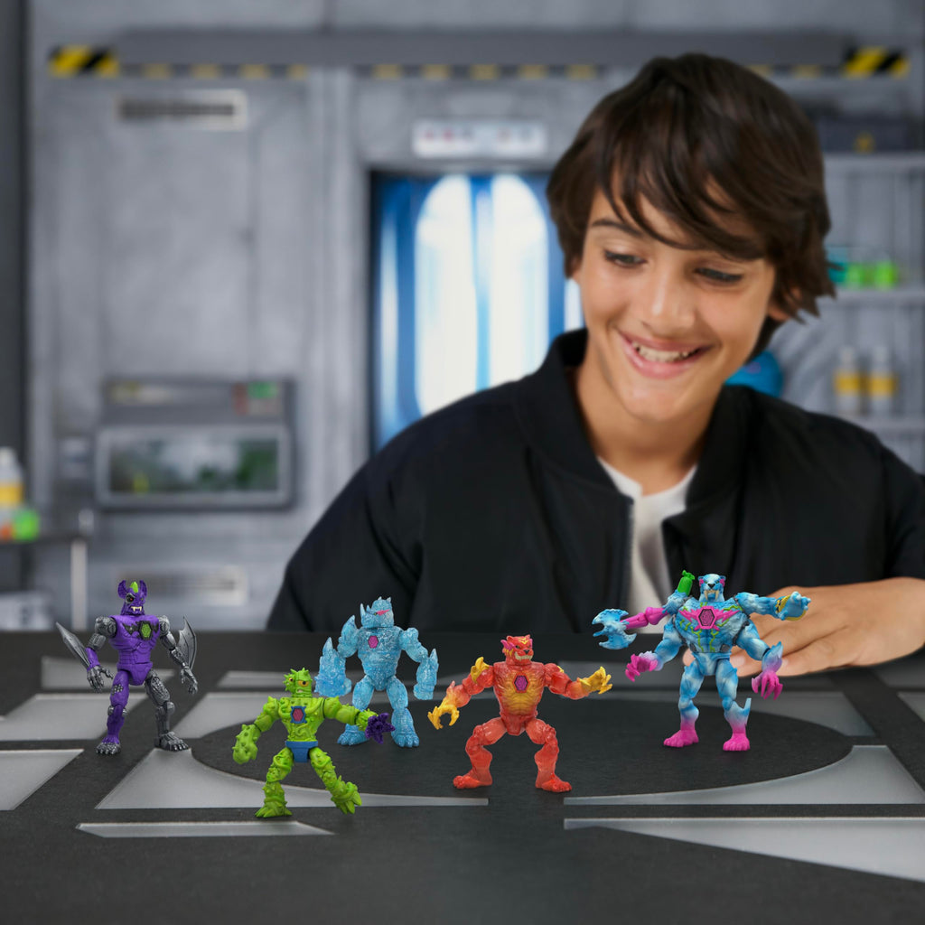 MrBeast Lab Hybrids Mega Pack, 5 Complete Buildable Figures | Pour water to reveal true colors, 1-in-8 chance of Golden Hyperbeast; MrBeast toys fans, 30+ to collect