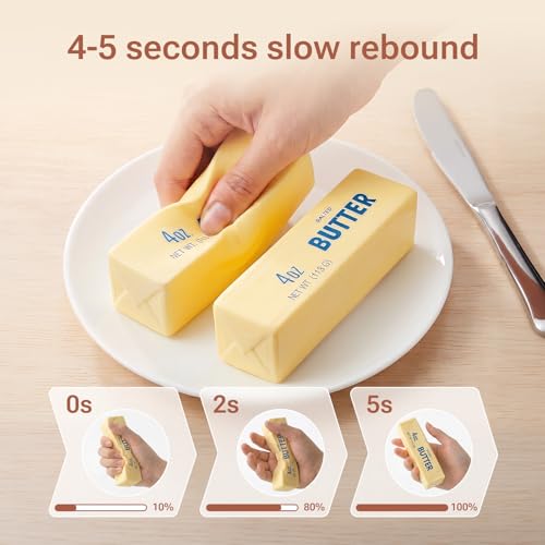 Butter Squishy Toys, Slow Rising Stress Relief Squishies, Soft PU Cream Scented Sensory Fidget Toys for Kids & Adults, Home & Desk Decor, Party Favors & Gifts