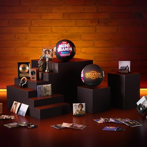 Mini Brands Really Works Vinyl Capsule Series 1 (2 Pack) By ZURU | 8 playable mini vinyls spin & play, music accessories, trending artists, works on Mini Brands Vinyl Player, collector gift