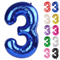 Blue Number 3 Balloon 40 Inch - 3 Balloon Number, 3rd Birthday Decorations
