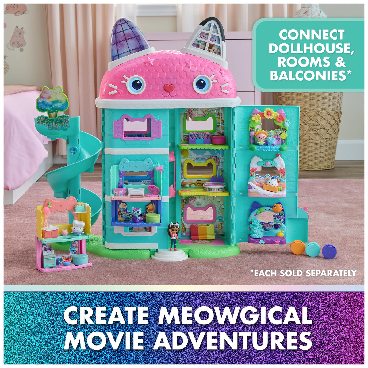 Gabby's Dollhouse Cat-Venture Crew Pack 11-Piece Figure Set | 11-Piece Figures, Gabby, Pandy, MerCat & More, Surprise Accessory, Kids Toys for Girls & Boys Ages 3+