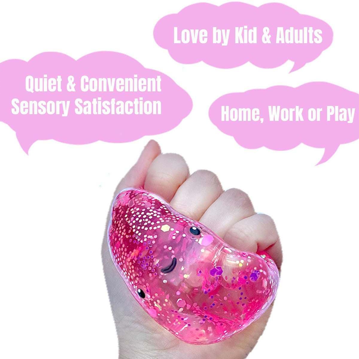 Premium Cloud Squishy Toy, Glow in the Dark Stress Ball, Odor-Free Slow Rise Crystal Clear, Non-Toxic, Easy to Clean, Durable, Gift-Ready, Children Safety Certificate & ASTM Certified 3+