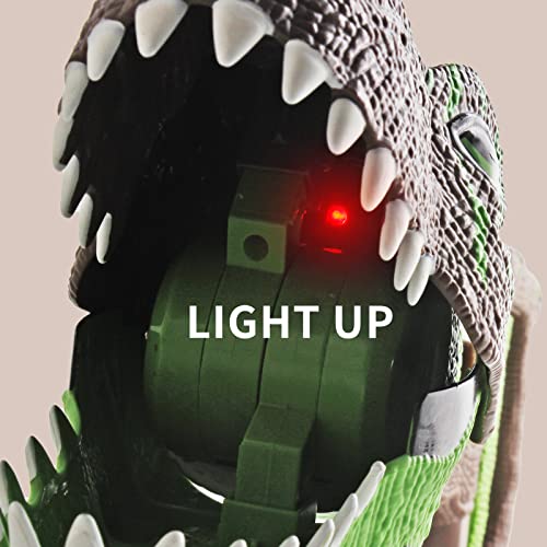DINOBROS Dinosaur Chomper Toys for Kids with 3 Roar Sounds and Light Jurassic Dinosaurs Grabber Claw T-Rex Reacher Robot Hand Pincher Dino Snapper