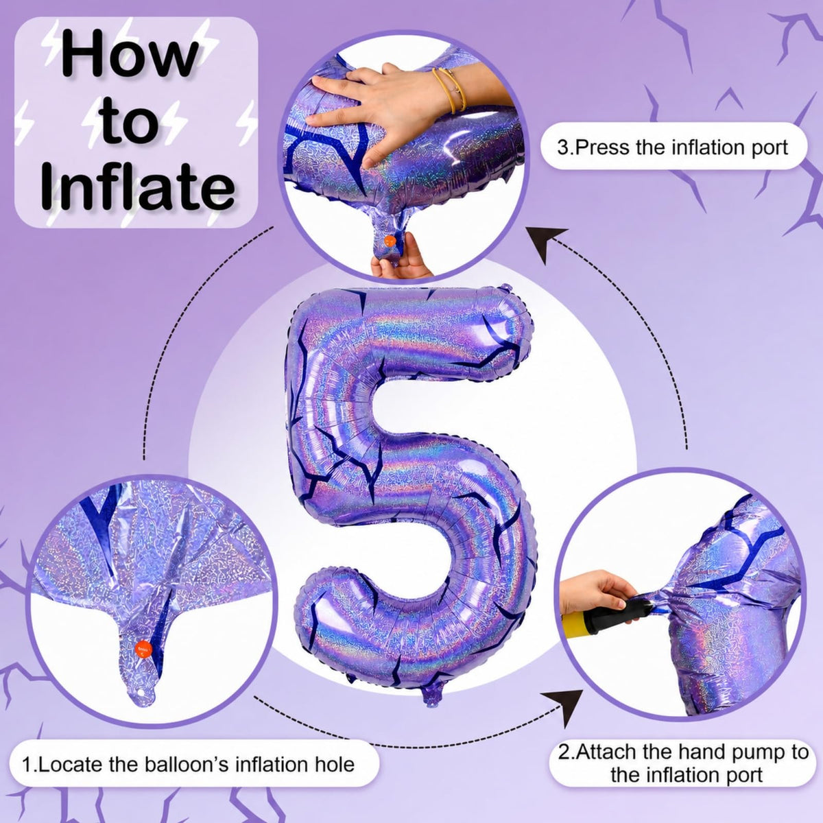 40'' Purple K-pop Number 5 Balloon for Girl 5th Birthday Party Decoration | Pastel Purple Number 5 Foil Balloon, Self Inflating, Girls Kid Birthday Party Anniversary Party K-pop Music Theme Party Decor