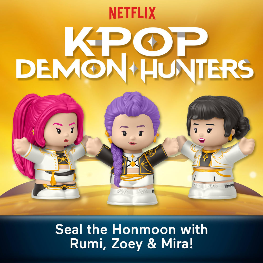 Little People Collector Kpop Demon Hunters: HUNTR/X Special Edition Set for Movie Fans, 3 Figures in a Display Package