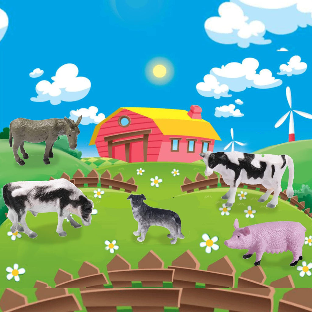 Yowlieu 15 Pcs Mini Figures Toys Realistic Farm Animal Figurines, Plastic Learning Educational Playset Animal Themed Party Supplies Cake Topper Ornaments for Easter Egg Birthday Christmas