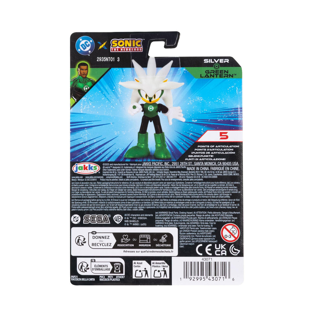 DC X Sonic Collectable 2.5 Inch Scale Action Figures Knuckles Silver Rouge Dr. Eggman Featuring Multiple Points of Articulation for Action-Packed Posing