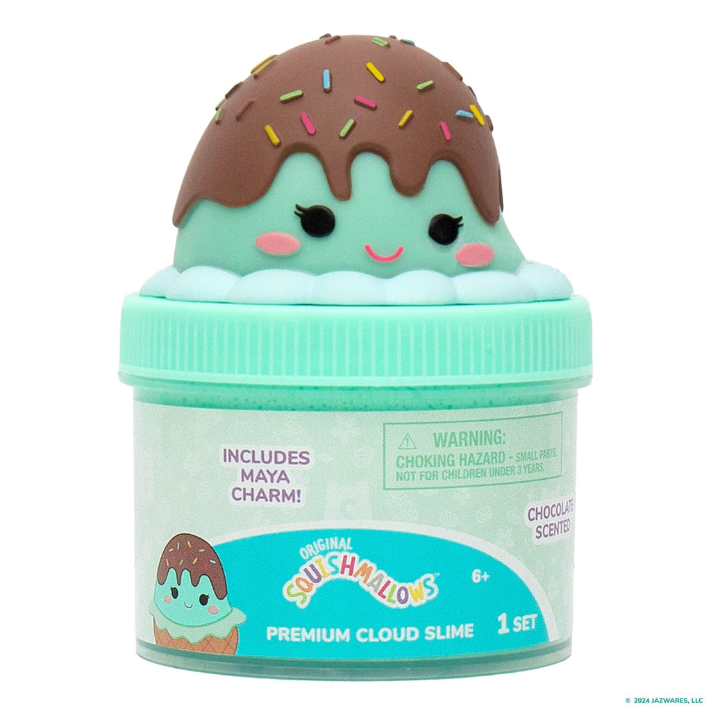 Original Squishmallows Scented Slime Jar, Chocolate, Maya the Ice Cream
