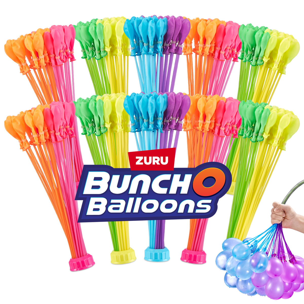 Original Bunch O Balloons Tropical Party 330+ Rapid-Filling Self-Sealing Water Balloons (Amazon Exclusive 10 count, pack of 1) by ZURU Water Balloon for the Whole Family, Kids, Teens and Adults