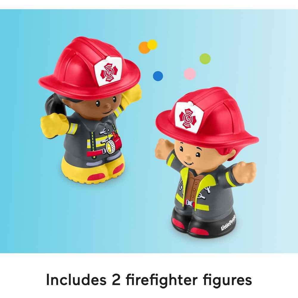 Fisher-Price Little People Fire Truck Toddler Toy | Push-Along Vehicle, Lights, Music & Sounds, 2 Figures, Preschool Kids Ages 1+ Years