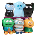 New 6 Packs-Halloween Squishies Toys Slow Rising, Gift Box Includes Ghost: Vampire,Pumpkin,Skull,Black Cat,Mummy,Bat, Halloween Soft Stress Relief Toys for Girls,Boys,Kids Party