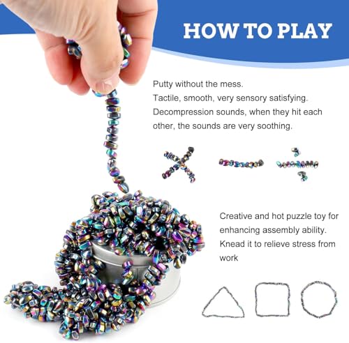 Matassari 550pcs Fidget Toy, Sensory Toys for Adults & Teens（Colour） | At work or parties, shape, stack, relax and unwind; a fun gift for birthdays, Christmas and stocking stuffers