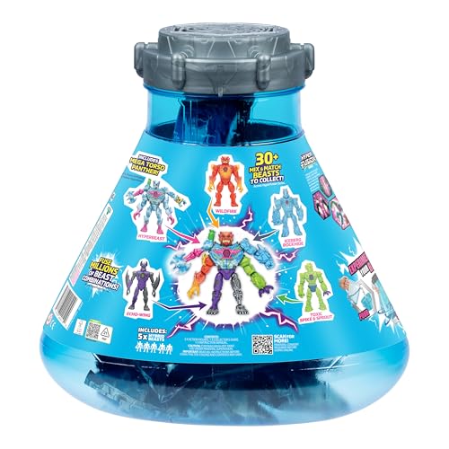 MrBeast Lab Hybrids Mega Pack, 5 Complete Buildable Figures | Pour water to reveal true colors, 1-in-8 chance of Golden Hyperbeast; MrBeast toys fans, 30+ to collect