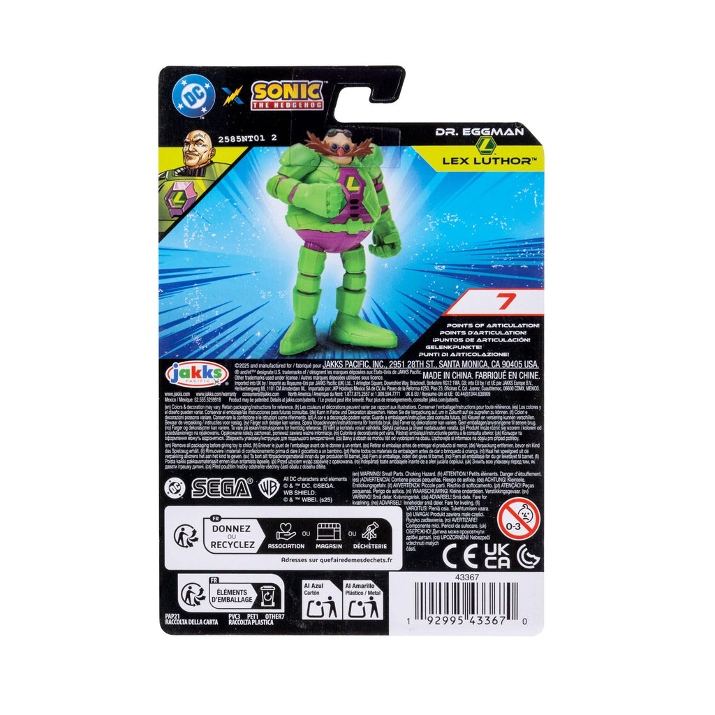 DC X Sonic Collectable 2.5 Inch Scale Action Figures Knuckles Silver Rouge Dr. Eggman Featuring Multiple Points of Articulation for Action-Packed Posing