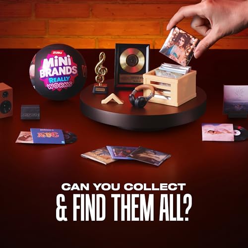 Mini Brands Really Works Vinyl Capsule Series 1 (2 Pack) By ZURU | 8 playable mini vinyls spin & play, music accessories, trending artists, works on Mini Brands Vinyl Player, collector gift