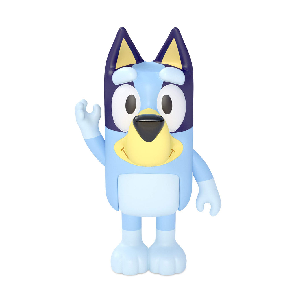 Bluey Family Figure 4-Pack, Poseable Toys with Bingo & Bandit | Movable arms & legs, portable size for on-the-go play; toddler figurine toys for kids ages 3+, thoughtful gift