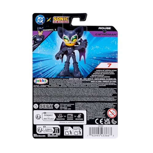 DC X Sonic Collectable 2.5 Inch Scale Action Figures Knuckles Silver Rouge Dr. Eggman Featuring Multiple Points of Articulation for Action-Packed Posing