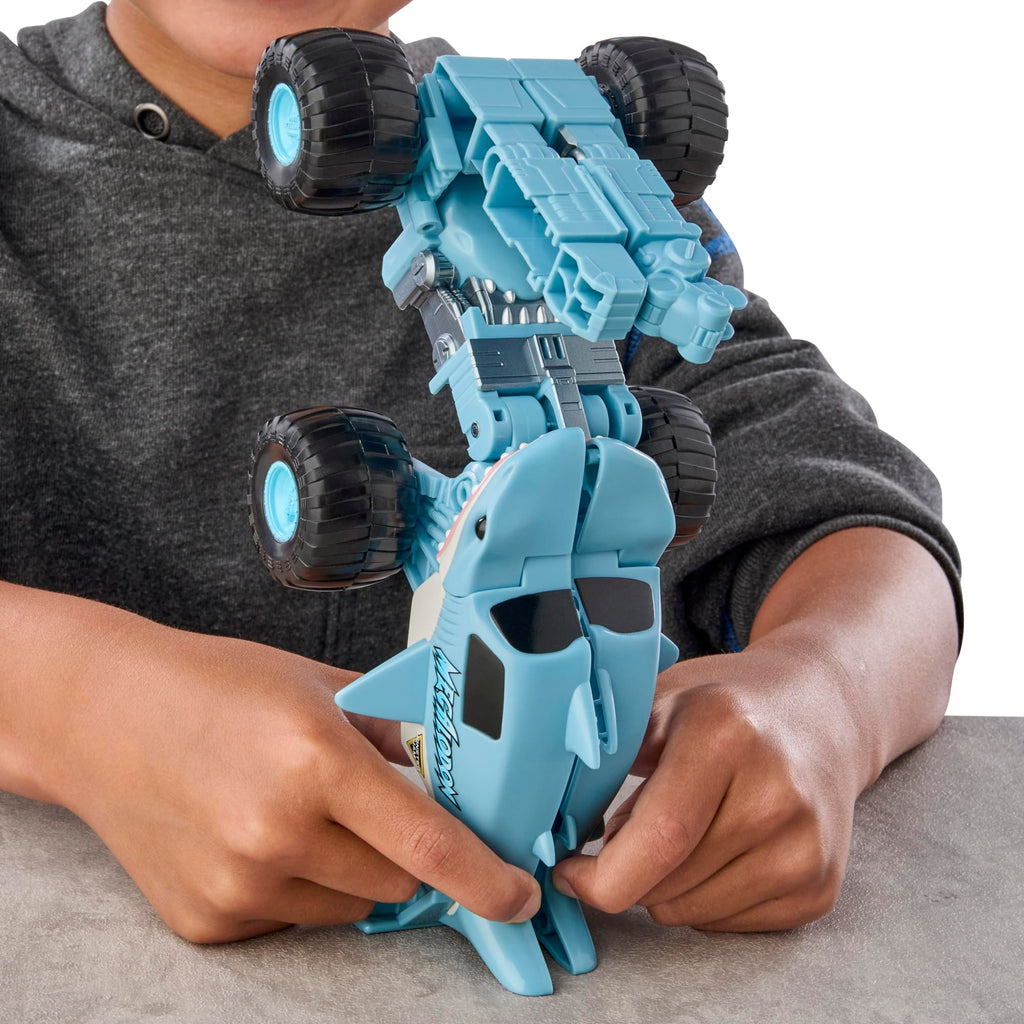 Transformers Monster Jam Megalodon (Big Tooth) | Action Figure Changes from Robot to Monster Truck, Toys for 6+