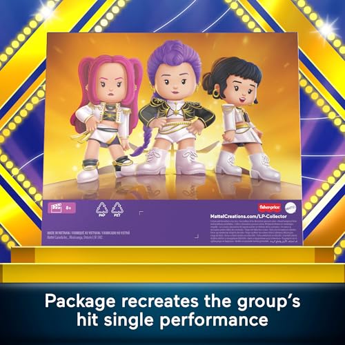 Little People Collector Kpop Demon Hunters: HUNTR/X Special Edition Set for Movie Fans, 3 Figures in a Display Package