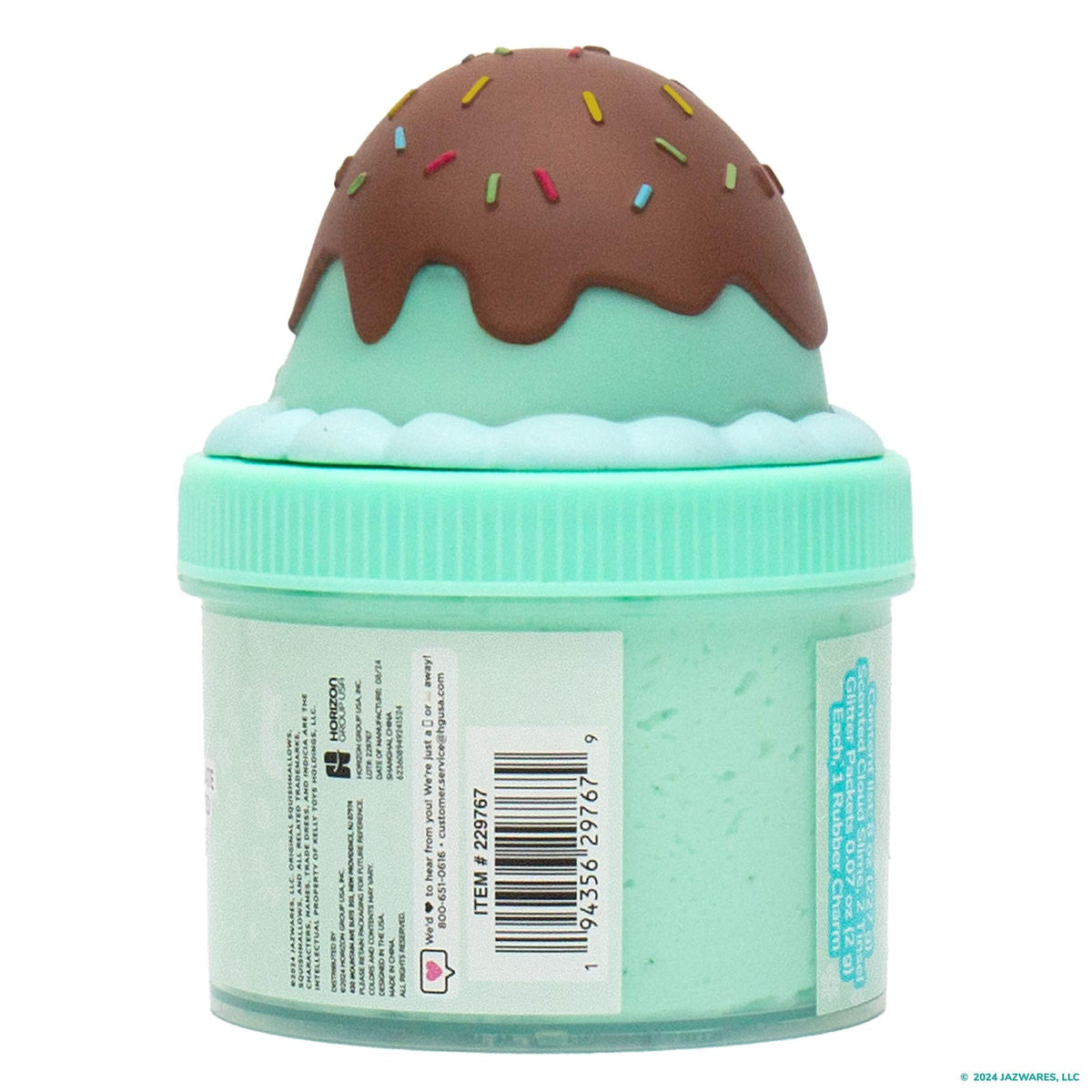 Original Squishmallows Scented Slime Jar, Chocolate, Maya the Ice Cream