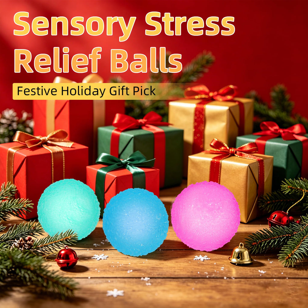3pcs Squishy Textured Stress Balls Silky Fidget Toys for Anxiety Relief
