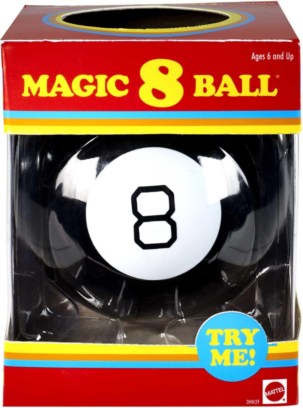 Mattel Games Magic 8 Ball Novelty Fortune-Telling Toy, Ages 3+ | Retro Look for Kids, Teens, Families, Gifts, Parties & Travel (Amazon Exclusive)