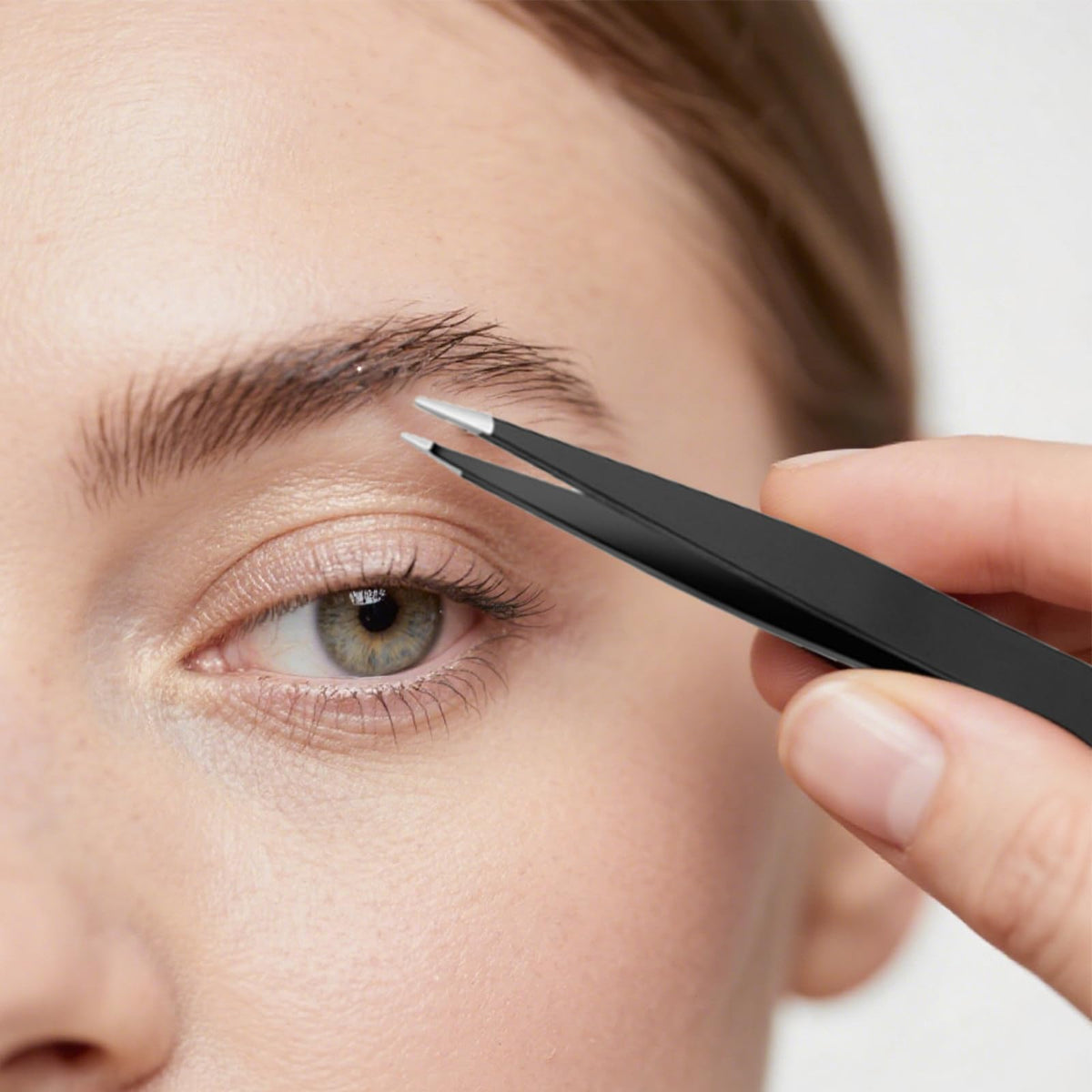 4-Piece Professional Tweezers Set, Tweezers for Eyebrows, Facial Hair | Ingrown Hair Removal, Precision Tip with Travel Bag,Gift for Women Men