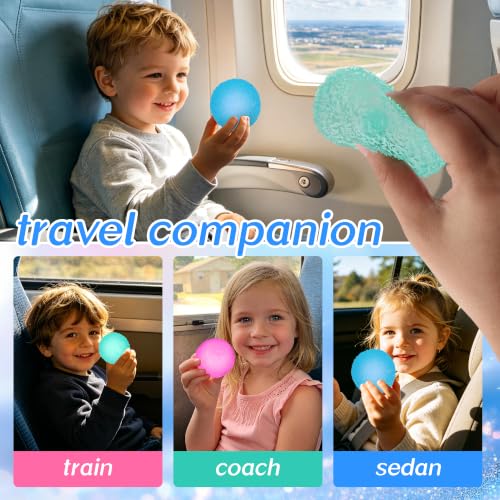 3pcs Squishy Textured Stress Balls Silky Fidget Toys for Anxiety Relief