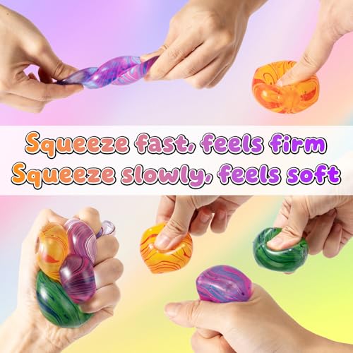 4 Pack Squishy Fidget Toys Stress Cube Bulk, Squishies Slow Rising Stress Balls for Adults Kids, Sensory Fidget Toys for Anxiety Relief, Small Squishy Toys for Classroom Prizes Party Favors