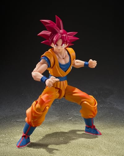 TAMASHII NATIONS - Dragon Ball Super - Super Saiyan God Son Goku (God Aura) S.H.Figuarts Action Figure