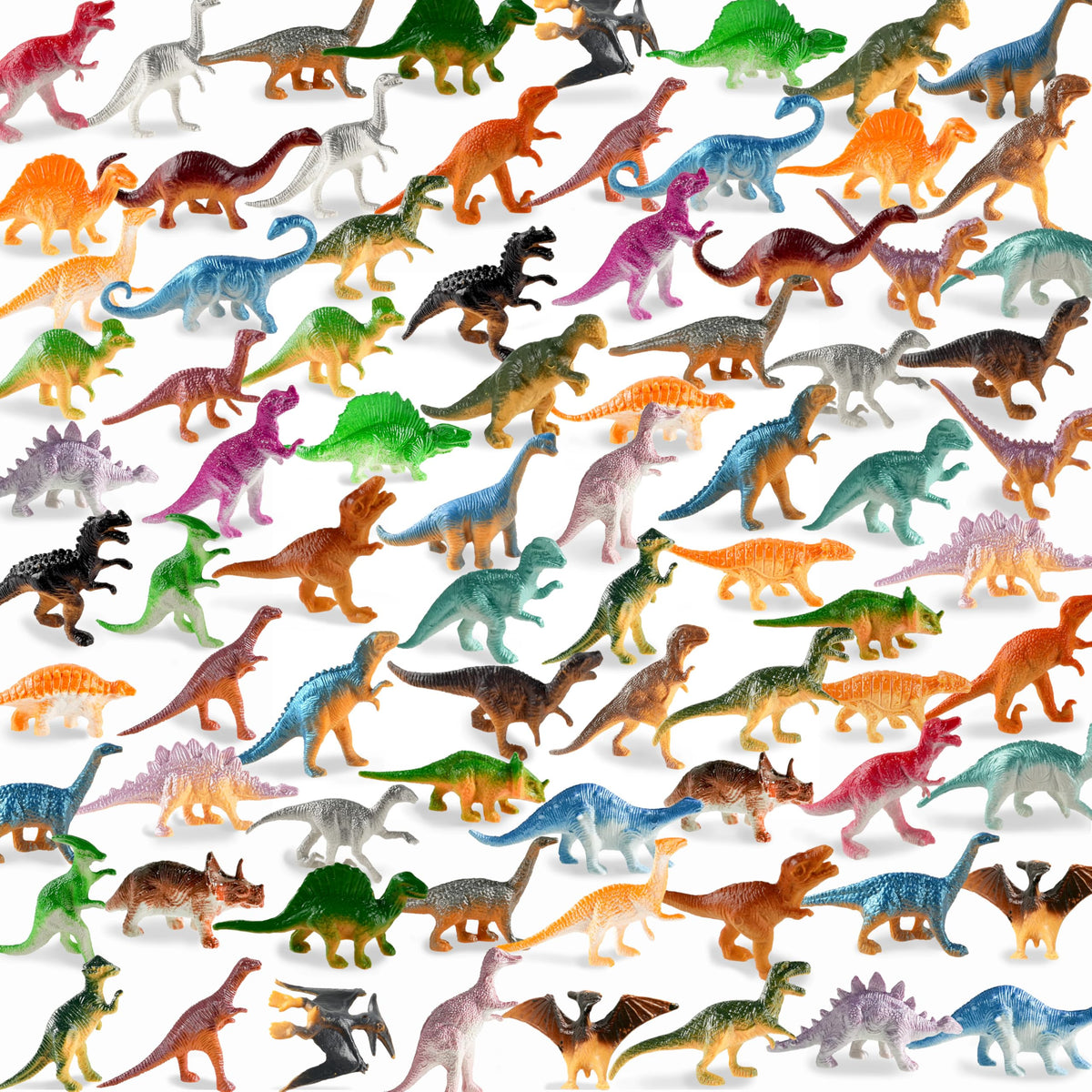Mini Dinosaur Figures 78 Pack, Kids Dinosaur Toys, Dino Party Favors | Small Dinosaur Toys for Birthday Parties, Cupcakes, Goodie Bags, Classroom Rewards, Sensory Play and Gifts For Boys and Girls