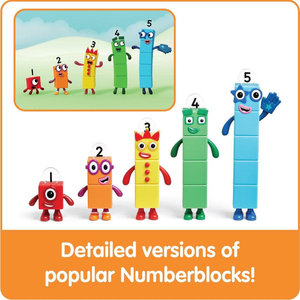 hand2mind Numberblocks Friends One to Five, Math Toys, 5 Pieces, Ages 3+ | Action Figure Set, Toy Figures & Playsets, Small Figurines for Kids, Counting Blocks, Numbers for Toddlers