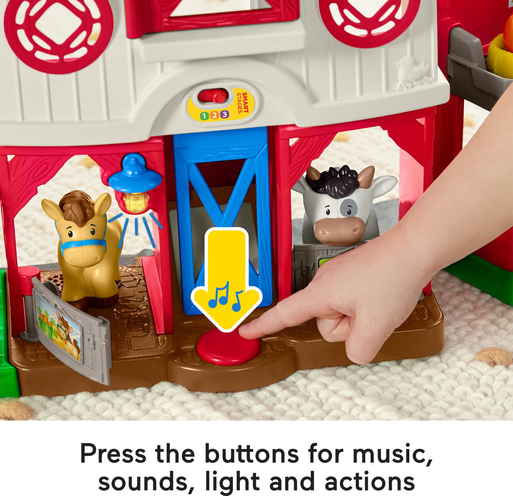 Fisher-Price Little People Caring for Animals Farm Playset | Toddler Learning Toy, Smart Stages Content with Educational Music, Pretend Play, Ages 1+ years (Amazon Exclusive)