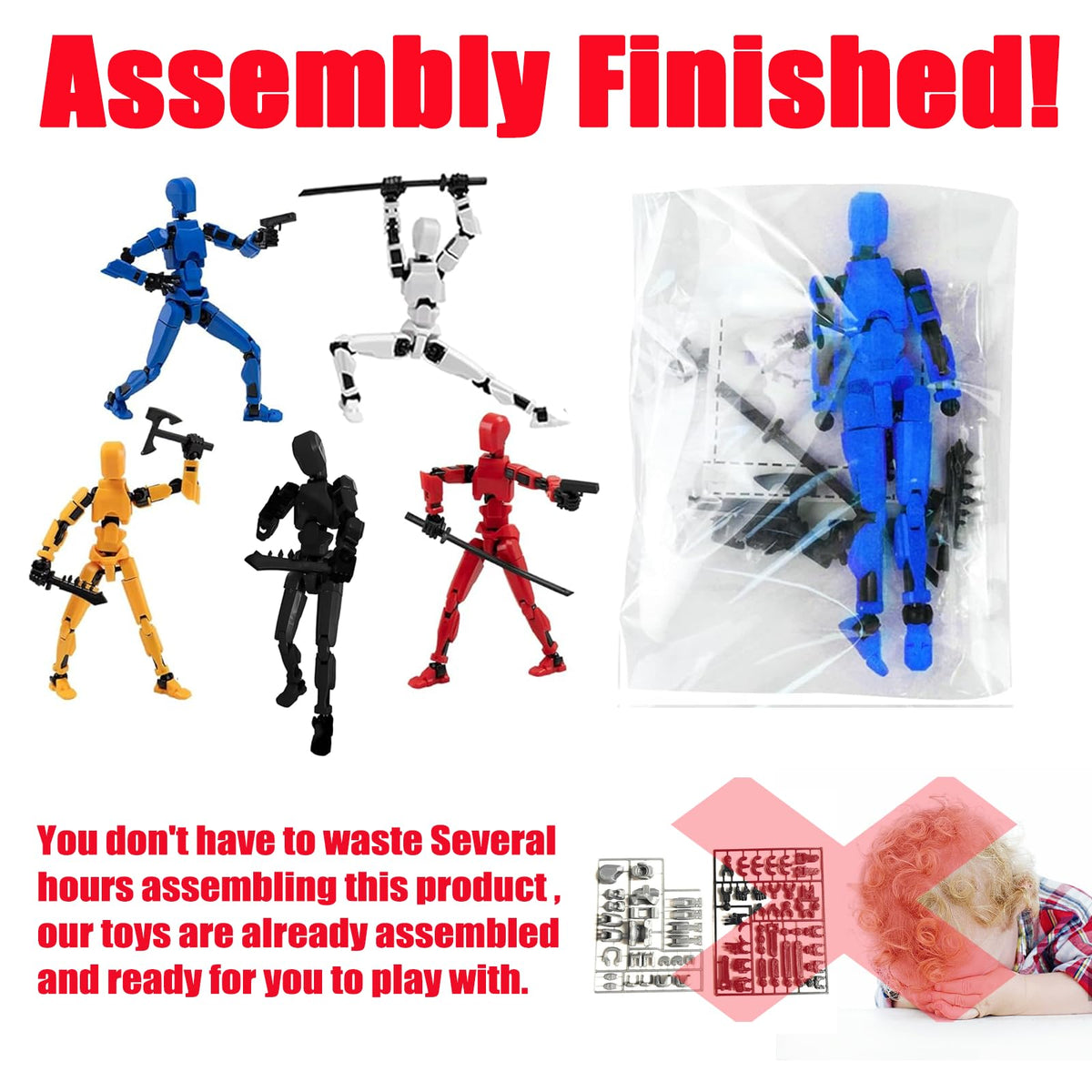 2026 New Assembly Completed-Titan 13 Action Figure,Dummy Robot 13 Action Figures Set,3D Printed Multi-Jointed Action Figures,Nova 13 Action Figure for Collectors Desktop Decorations (5pcs)