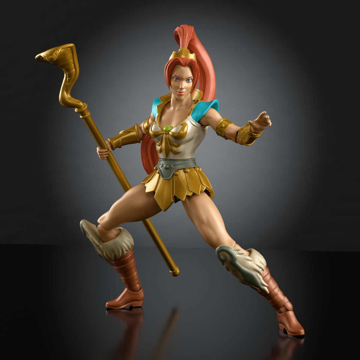 Masters of the Universe Origins 200X Teela 5.5 Inch Action Figure​ | MOTU Cartoon Collection Toy, 1980s TV Inspired Character, Ponytailed Heroine, Hair, Staff​ Accessory