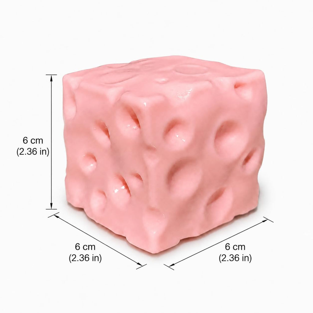 Cheese Squishy Toy – Coconut Oil Squishy Dough Texture Stress Relief Fidget Toy for Adults, Anxiety Relief Sensory Tool, Unique Desk Decor, Not Edible