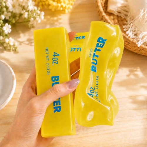 Coconut Oil Butter Squishy Toy, Butter Stick Stress Relief Squeeze Toy, Non-Rebound Moldable Sensory Fidget Toy, Soft Jelly Squishy Desk Toy for Teens Adults