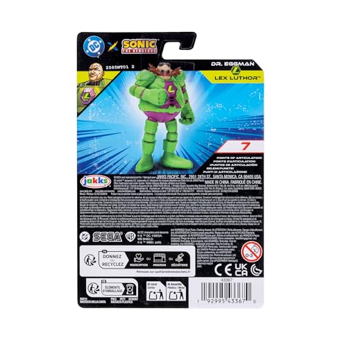 DC X Sonic Collectable 2.5 Inch Scale Action Figures Knuckles Silver Rouge Dr. Eggman Featuring Multiple Points of Articulation for Action-Packed Posing