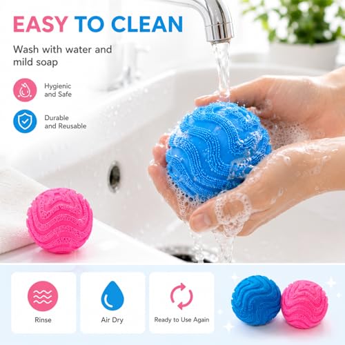 Fuzz Ball Squishy Stress Ball,Soft Fidget Squishy Fuzz Squeeze Ball for Adults,Anxiety Stress Relief Toys,Party Favors Gift for Adults (Pink Ball)